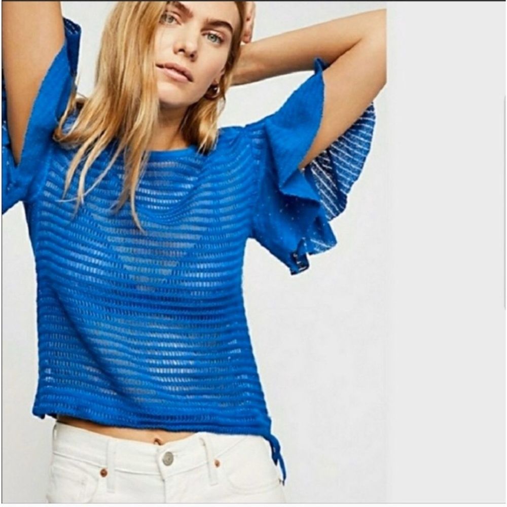 Free People Royal Blue Babes Only Top